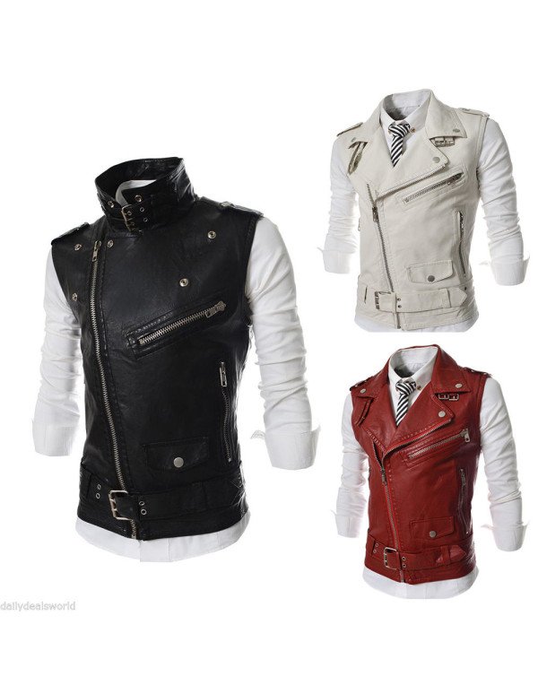 Genuine Sheep Leather Waist coat Bomber Hollywood ...